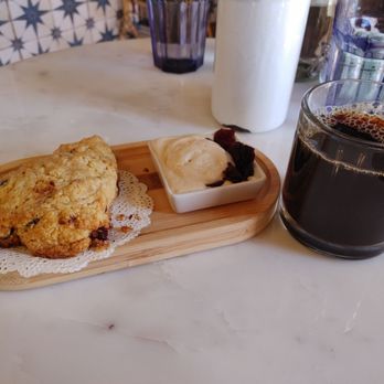 Nature Forward Socal Bistro - Black coffee and pastry - French Near Me - San Diego, California Nature Forward Socal Bistro - Black coffee and pastry - French Near Me - San Diego, California
