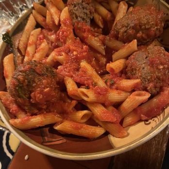 Trattoria Rustica - Spaghetti & Meatballs (penne substituted for the spaghetti) - Pizza Near Me - Henderson, Nevada