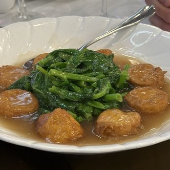 Fung's Kitchen - Tofu with snow pea leaves - Dim Sum Near Me - Houston, Texas