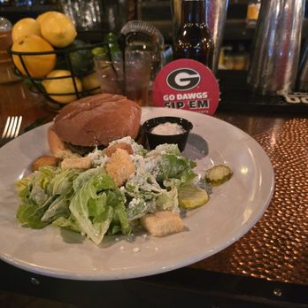 Publik Draft House - Gorgonzola burger and casar salad, coors light, titos and cran. - Pubs Near Me - Atlanta, Georgia