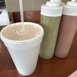 TBK Grill - Horchata and salsas
