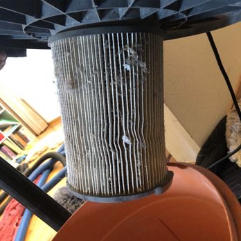 New Era Carpet Cleaning Services - Here was the vacuum filter after he finished cleaning our ducts - Carpet Cleaning Near Me - Burlingame, California