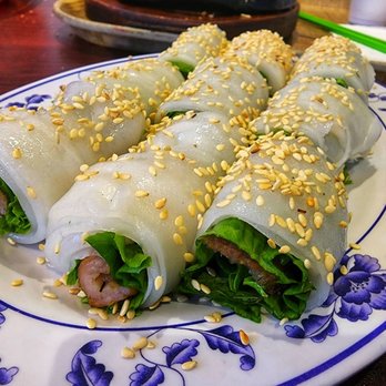 Quan Hue Restaurant - Banh Uot Thit Nuong (bbq pork w/ rice cake)(3) ($10) - Vietnamese Near Me - San Jose, California