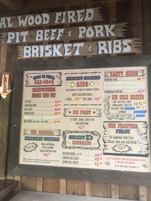 Menu photo 1 Frontier Bar B Q Fairfield, PA