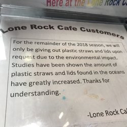 Rock Cut Concessions - No straws please