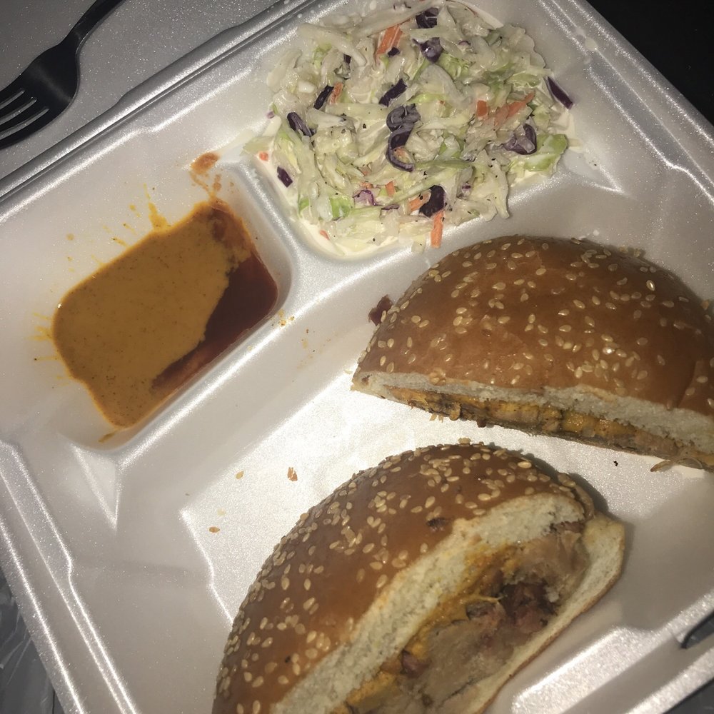 Treemendous Bbq Express 2 - Really good cole slaw, and house bbq sauces. I used the hot and the mustard - Food Trucks Near Me - Jacksonville, Florida Treemendous Bbq Express 2 - Really good cole slaw, and house bbq sauces. I used the hot and the mustard - Food Trucks Near Me - Jacksonville, Florida