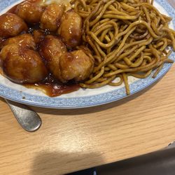 Fortune House - Orange Chicken with lo mein-- Deliciou7