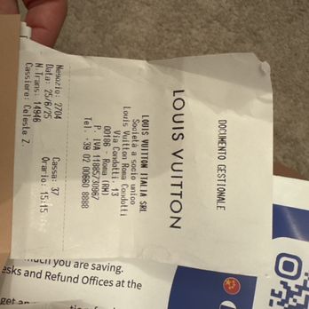 Louis Vuitton - Receipt from LV - Shoe Stores Near Me - Rome, RM
