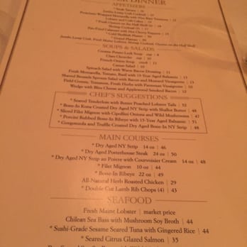 The Capital Grille - The regular menu - Steakhouses Near Me - Baltimore, Maryland The Capital Grille - The regular menu - Steakhouses Near Me - Baltimore, Maryland