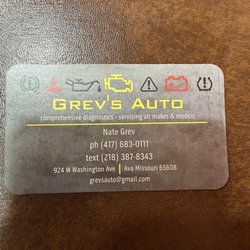 Grev’s Auto - Business Card