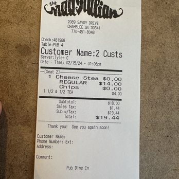 The Mad Italian - A rip off. - Italian Near Me - Chamblee, Georgia