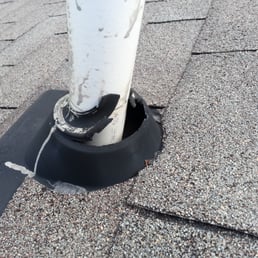 This is a picture of the hole in my roof that they missed.  You could fit your hand in it.  Huge mistake!!
