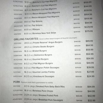 Omaha Steaks - Menu - Meat Shops Near Me - Ft. Myers, Florida