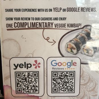 Gung Chae - I'm gonna grab my complimentary veggie kimbap! - Korean Near Me - Las Vegas, Nevada