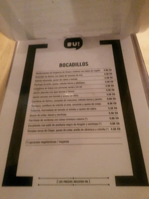 Menu photo 2 Bu! Zaragoza, Z Menu photo 2 Bu! Zaragoza, Z