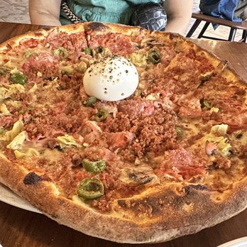 Vero Italian - Capricciosa Pizza with added Burrata - Pizza Near Me - Denver, Colorado Vero Italian - Capricciosa Pizza with added Burrata - Pizza Near Me - Denver, Colorado
