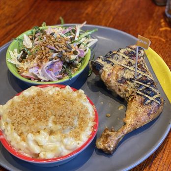Nando's - 1/4 chicken with rainbow slaw and peri peri Mac and cheese (€10.50, +£1 for Mac and cheese) - American Near Me - Glasgow, GLG Nando's - 1/4 chicken with rainbow slaw and peri peri Mac and cheese (€10.50, +£1 for Mac and cheese) - American Near Me - Glasgow, GLG