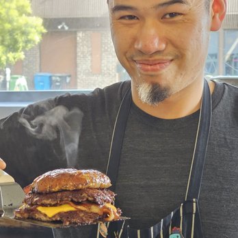 New Taraval Cafe - That'll be two smashed patties, cheese, bacon and a hot Italian sausage for the burger... - Breakfast & Brunch Near Me - San Francisco, California New Taraval Cafe - That'll be two smashed patties, cheese, bacon and a hot Italian sausage for the burger... - Breakfast & Brunch Near Me - San Francisco, California