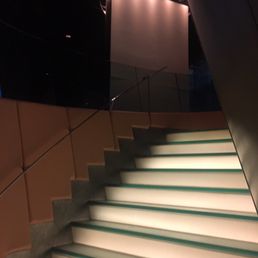 Stairs leading to the bar