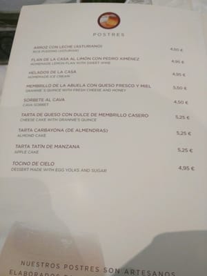 Menu photo 2 Luarqués Madrid, M