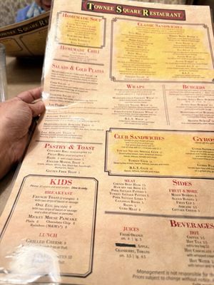 Menu photo 2 Townee Square Restaurant Libertyville, IL Menu photo 2 Townee Square Restaurant Libertyville, IL