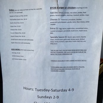 Applewood Smoke Burger - posted menu part 2 - Burgers Near Me - Pittsburgh, Pennsylvania