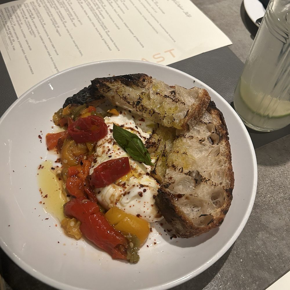 First & Last - Buratta with peaches - Italian Near Me - Phoenix, Arizona