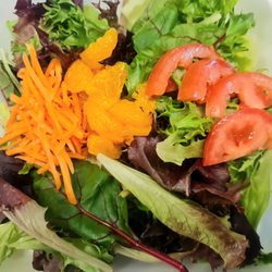 Fish Daddy Grill - House Salad includes Spring Mix, Romain Lettuce, Carrot, Mandarin Orange & Tomatoe