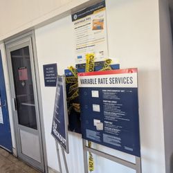 US Post Office - Broken mail slot covered in caution tape like a crime scene. This has been broken for as long as I can remember.