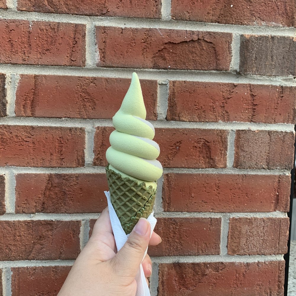 KURIMU - Green Tea & Black Sesame soft serve in a green tea cone! - Bubble Tea Near Me - Chicago, Illinois KURIMU - Green Tea & Black Sesame soft serve in a green tea cone! - Bubble Tea Near Me - Chicago, Illinois