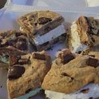 Station Pizza - Ice-cream sandwhiches. 1 is big enough to feed 3-4. This was our leftover from two sandwiches. Delicious!! - Pizza Near Me - San Marcos, California