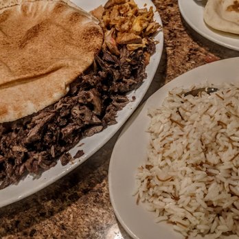 Al-Ameer - lift the cover to see the combo platter. - Middle Eastern Near Me - Dearborn, Michigan
