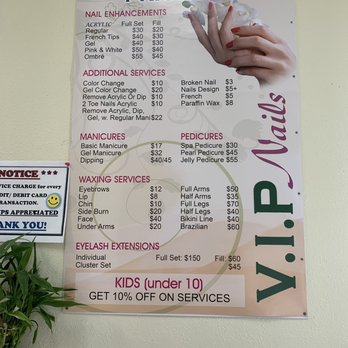 VIP Nails - price list, photo take on August 4th, 2019 - Nail Salons Near Me - Ridgecrest, California VIP Nails - price list, photo take on August 4th, 2019 - Nail Salons Near Me - Ridgecrest, California