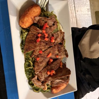 Cali N Tito's - Pesto pasta with steak - Latin American Near Me - Athens, Georgia Cali N Tito's - Pesto pasta with steak - Latin American Near Me - Athens, Georgia