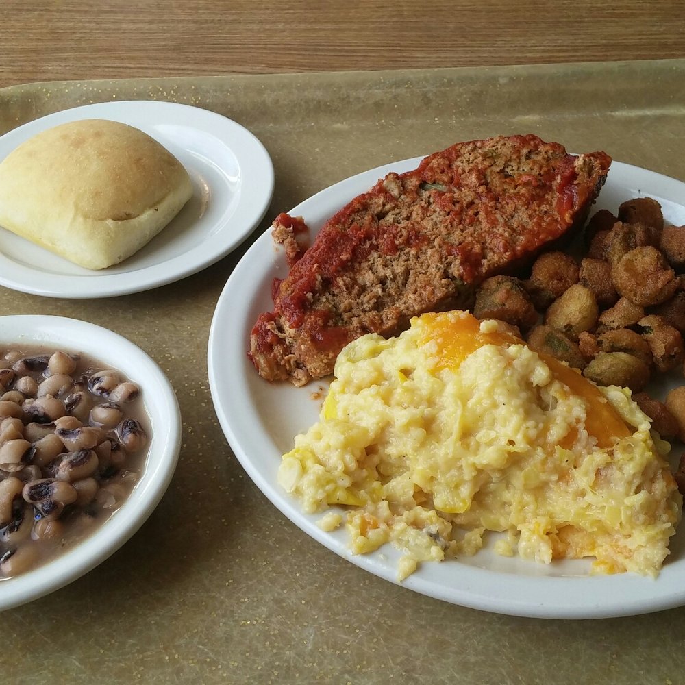 Paw Paw Patch - Meatloaf blackeye peas squash casserole fried okra and roll - New American Near Me - Birmingham, Alabama
