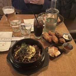 Stone Bowl Bibimbap, Wings Stone Bowl Bibimbap, Wings