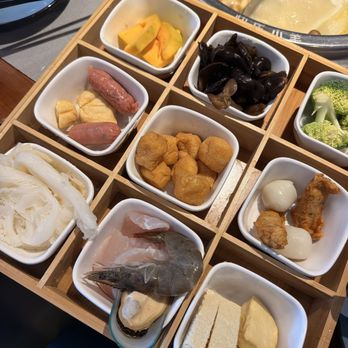Happy Lamb Hot Pot - assortment of toppings - Chinese Near Me - San Mateo, California