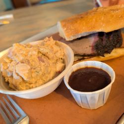 Tri tip sandwich with potato salad/ - bbq is available on side