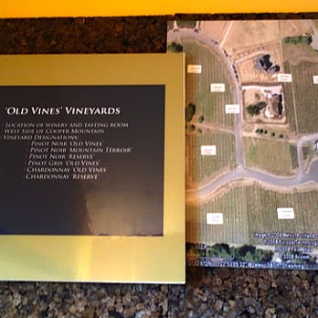 Cooper Mountain Vineyards - VIneyard map in tasting room - Wineries Near Me - Beaverton, Oregon Cooper Mountain Vineyards - VIneyard map in tasting room - Wineries Near Me - Beaverton, Oregon