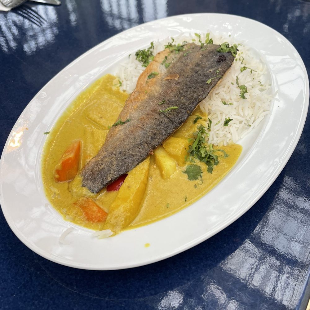 Curry trout - very mild fish Curry trout - very mild fish