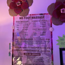 MD Foot Massage - Current prices as of Aug 2023.
