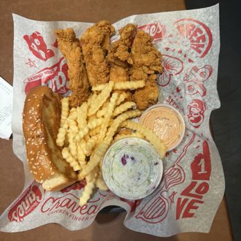 Raising Cane's Chicken Fingers - The Box Combo - 4 Chicken Fingers - Fast Food Near Me - Cincinnati, Ohio Raising Cane's Chicken Fingers - The Box Combo - 4 Chicken Fingers - Fast Food Near Me - Cincinnati, Ohio