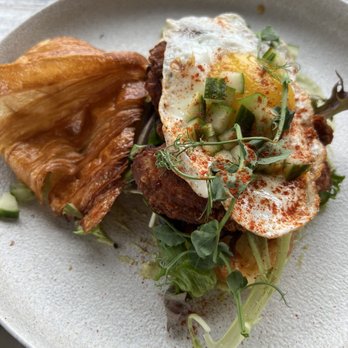 NextDoor Restaurant - Fried chicken croissant - Canadian (New) Near Me - Markham, Ontario NextDoor Restaurant - Fried chicken croissant - Canadian (New) Near Me - Markham, Ontario