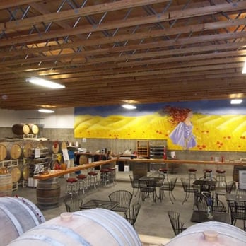 Tanjuli Winery - A nice view of the tasting room at Tanjuli Winery. This shows their huge mural and lovely barrels. - Wineries Near Me - Zillah, Washington Tanjuli Winery - A nice view of the tasting room at Tanjuli Winery. This shows their huge mural and lovely barrels. - Wineries Near Me - Zillah, Washington