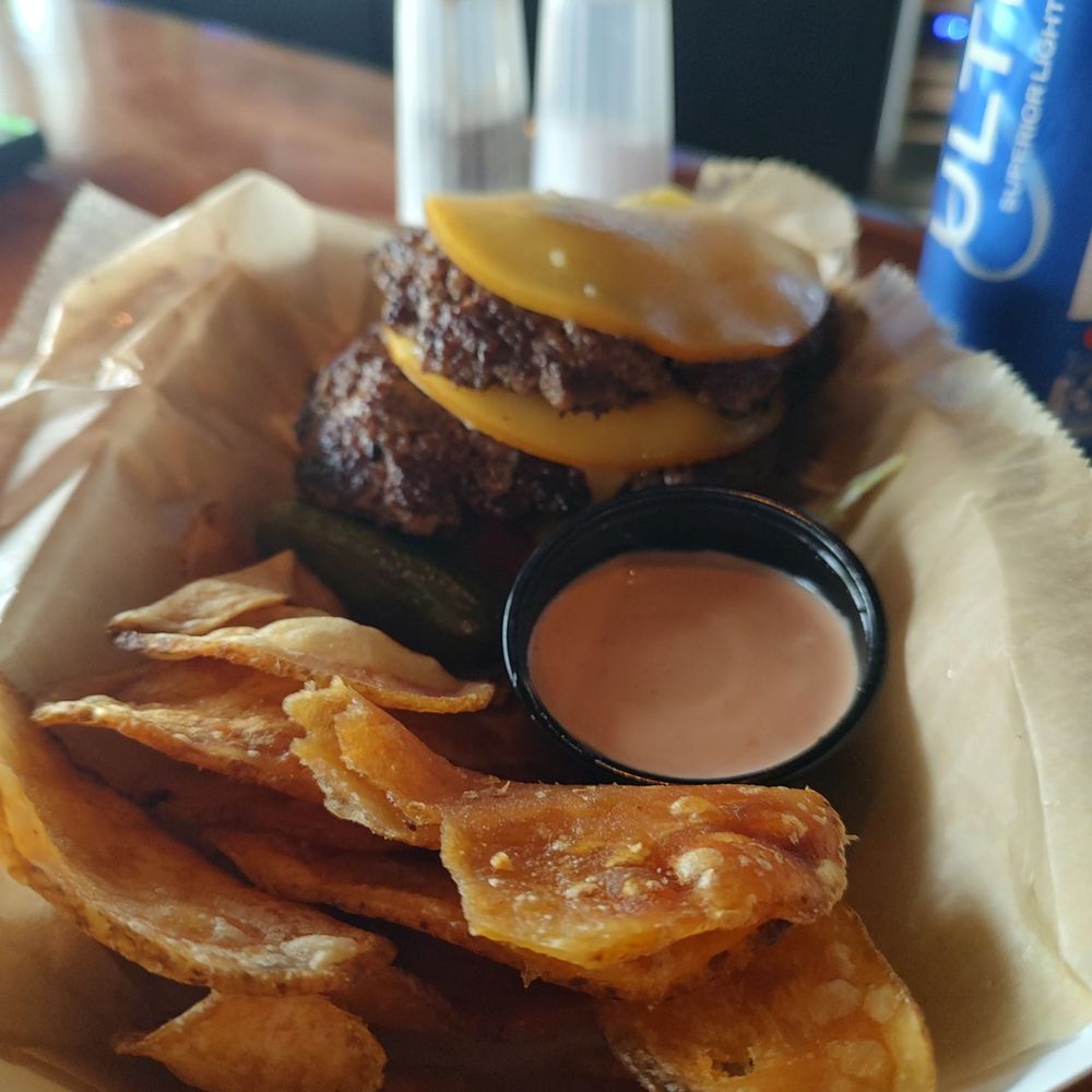 The Playground - Double smash without bun - Pubs Near Me - Dunedin, Florida The Playground - Double smash without bun - Pubs Near Me - Dunedin, Florida