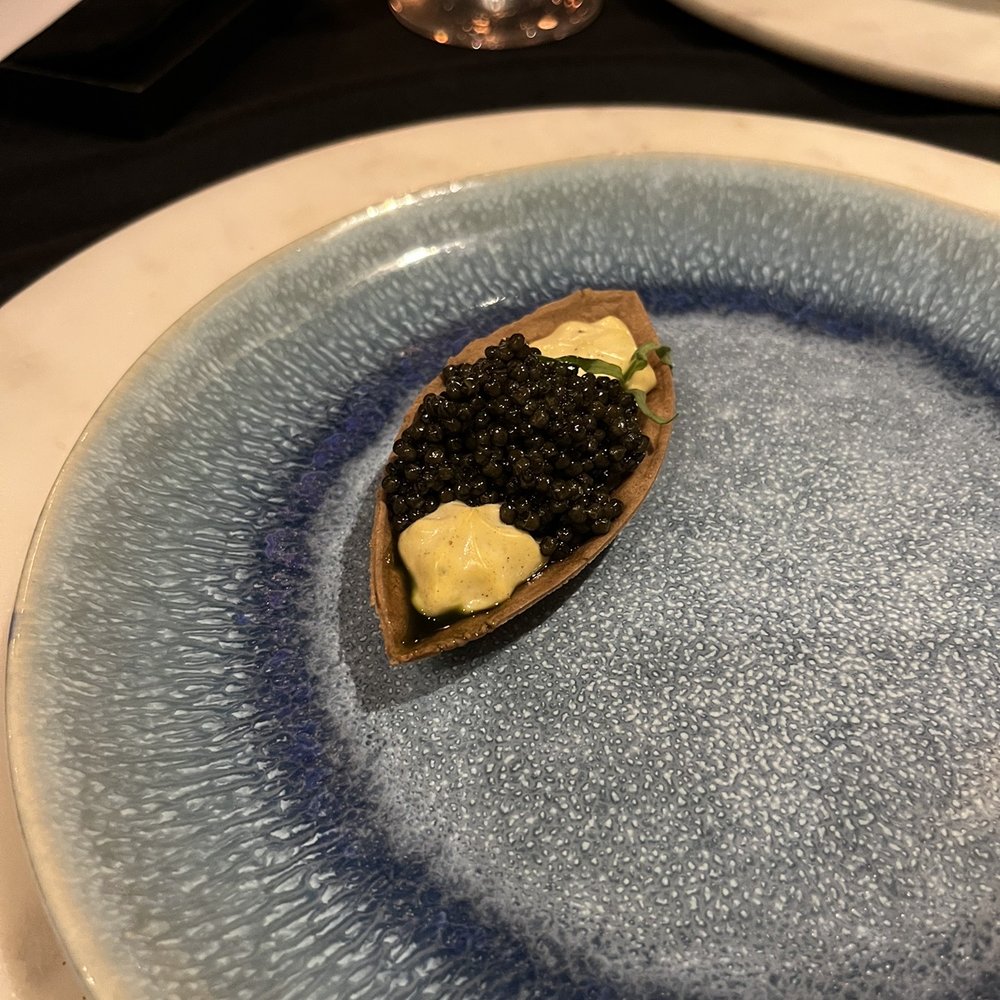 Maison Sun - Caviar on porcini boat - French Near Me - Brooklyn , New York Maison Sun - Caviar on porcini boat - French Near Me - Brooklyn , New York