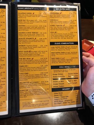 Menu photo 2 Zushi Japanese Bistro Mesa, AZ Menu photo 2 Zushi Japanese Bistro Mesa, AZ