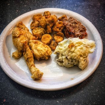 Click's Steakhouse - Frog legs, mashed potatoes, fried okra, and meatloaf. The perfect buffet! - Steakhouses Near Me - Pawnee, Oklahoma