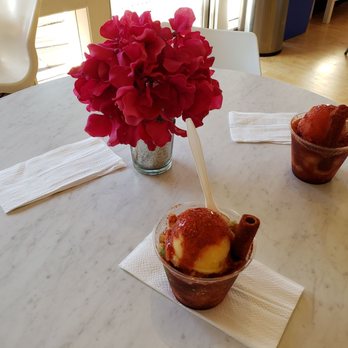 Sweet and Shavery - Mangonada: refreshing, sweet, savory, chewy from the tamarind candy coated straw, and some chile lime heat. All that flavor in one cup. YUM! - Desserts Near Me - Davis, California