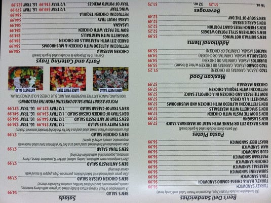 Menu photo 2 Ben's General Store and Deli Vernon, CA Menu photo 2 Ben's General Store and Deli Vernon, CA